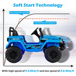 Jeep eléctrico infantil de 12 V con control remoto de 2,4 G - Azul