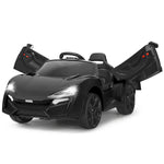 Vehículo eléctrico RC de 12 V y 2,4 G con luces - Negro