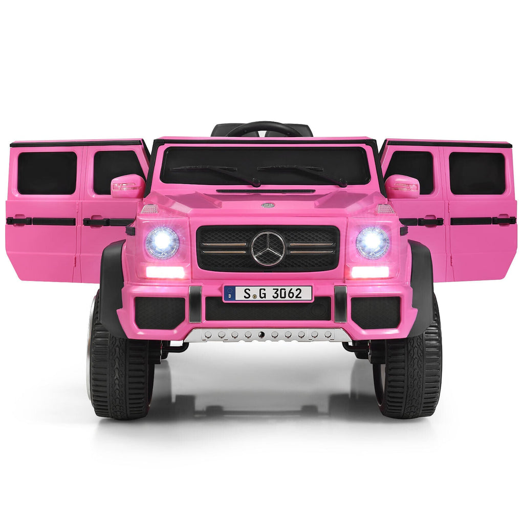 Coche eléctrico infantil Mercedes-Benz de 12 V con licencia oficial - Rosa