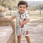 Mono Henley Howdy Partner – Vaquero Western de algodón