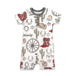 Mono Henley Howdy Partner – Vaquero Western de algodón
