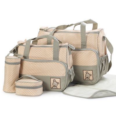 Conjuntos de bolsos para pañales de bebé para mamá, portabiberones, cochecito de bebé, bolsos para pañales de maternidad