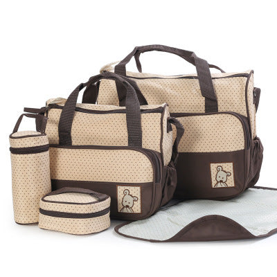 Conjuntos de bolsos para pañales de bebé para mamá, portabiberones, cochecito de bebé, bolsos para pañales de maternidad
