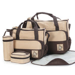 Conjuntos de bolsos para pañales de bebé para mamá, portabiberones, cochecito de bebé, bolsos para pañales de maternidad