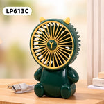 Mini ventiladores de escritorio creativos con forma de oso de dibujos animados, ventilador portátil de escritorio con gran caudal de aire, ventilador de mano con carga USB