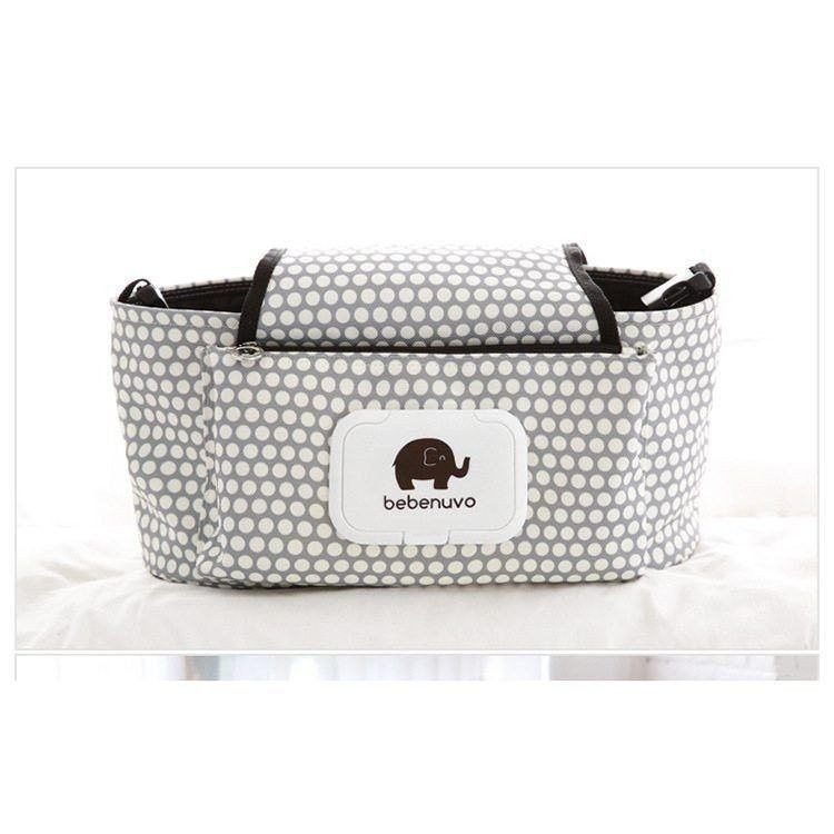 Bolsa para pañales de bebé, organizador para cochecito, gran capacidad, ideal para viajes, maternidad, lactancia, cambio de pañales y almacenamiento colgante.