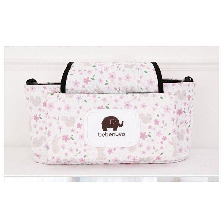 Bolsa para pañales de bebé, organizador para cochecito, gran capacidad, ideal para viajes, maternidad, lactancia, cambio de pañales y almacenamiento colgante.
