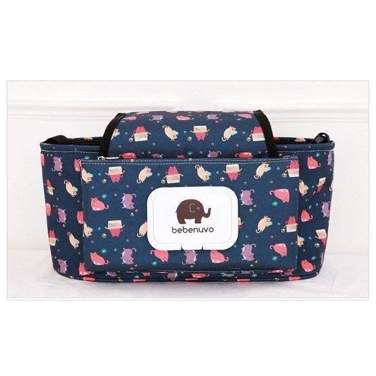 Bolsa para pañales de bebé, organizador para cochecito, gran capacidad, ideal para viajes, maternidad, lactancia, cambio de pañales y almacenamiento colgante.