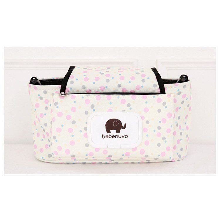 Bolsa para pañales de bebé, organizador para cochecito, gran capacidad, ideal para viajes, maternidad, lactancia, cambio de pañales y almacenamiento colgante.