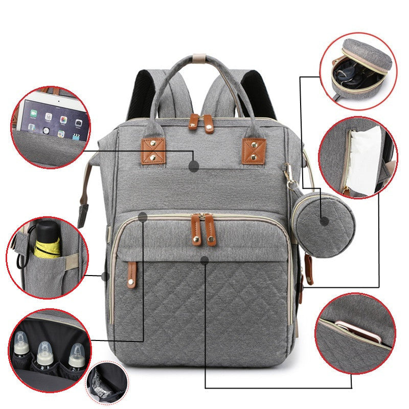 Mochila para mamá nueva, se puede colgar en el cochecito de bebé, bolsa para bebé, cuna plegable, bolsa para mamá