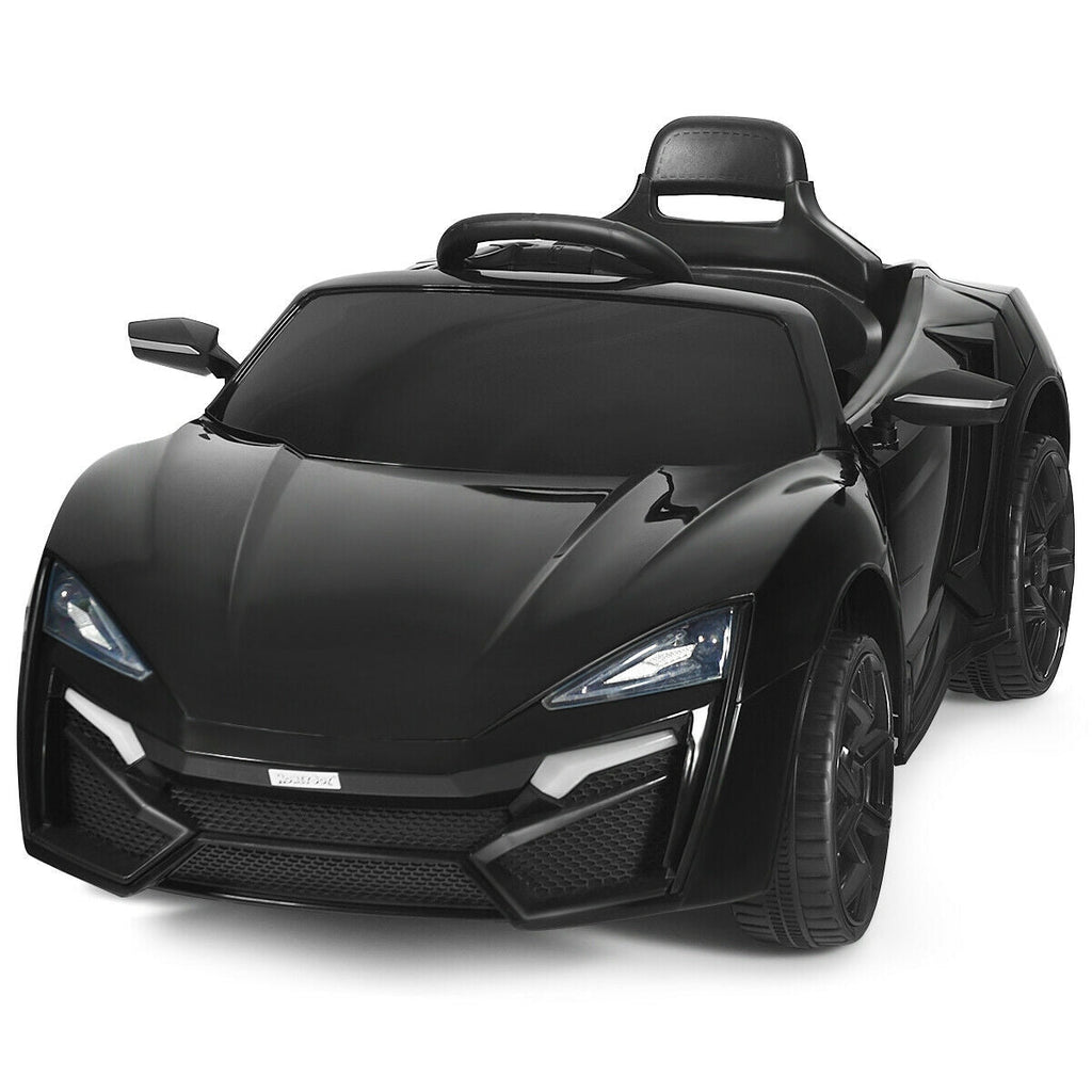Vehículo eléctrico RC de 12 V y 2,4 G con luces - Negro