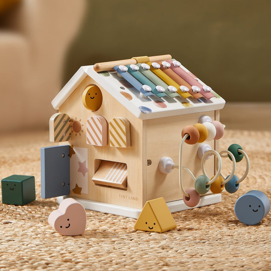 Cubo de actividades Tiny Land® Cottage - Morandi
