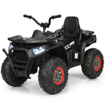 Quad eléctrico infantil de 12 V con MP3 y luces LED - Negro
