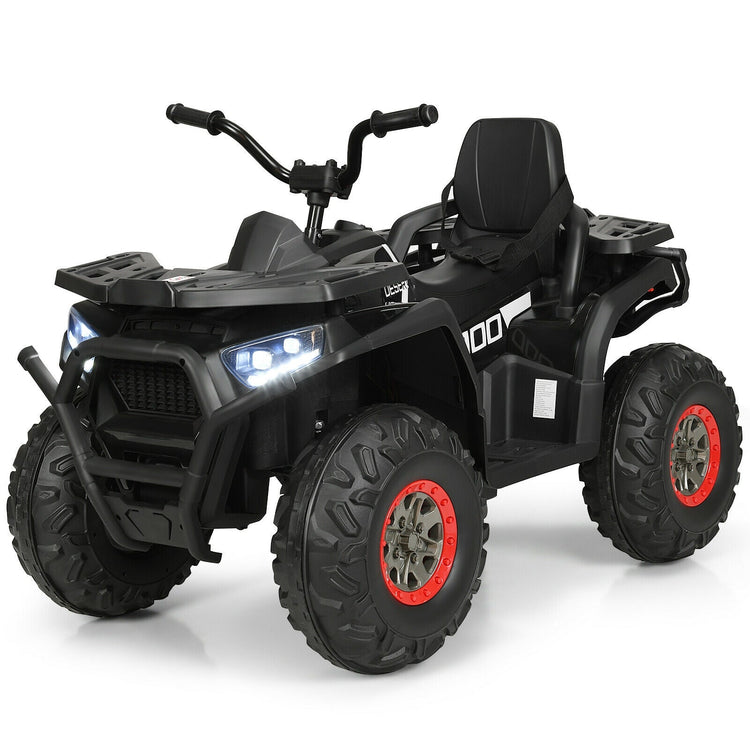 Quad eléctrico infantil de 12 V con MP3 y luces LED - Negro