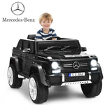 Coche eléctrico infantil Mercedes-Benz de 12 V con licencia oficial - Negro