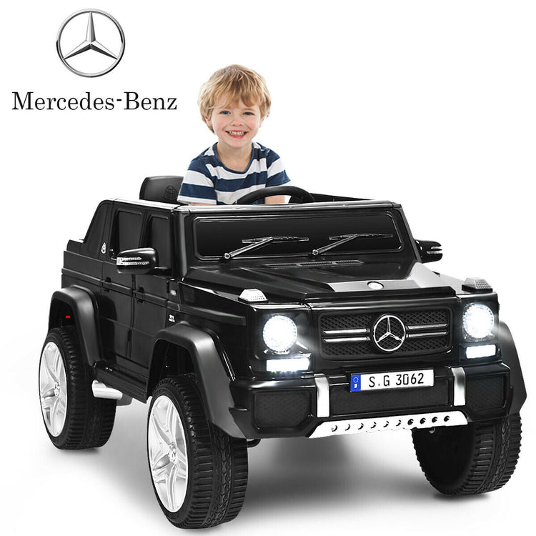 Coche eléctrico infantil Mercedes-Benz de 12 V con licencia oficial - Negro