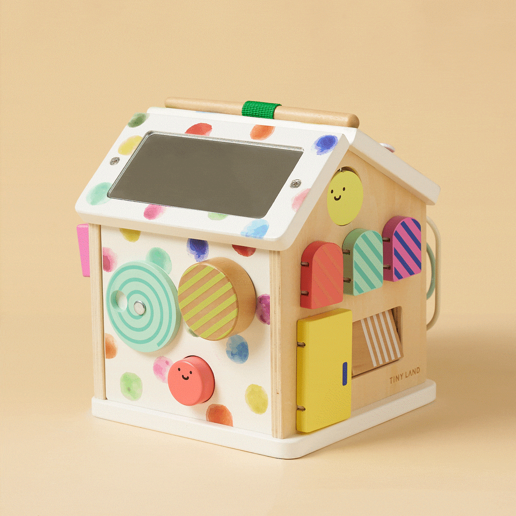 Cubo de actividades Tiny Land® Cottage - Arcoíris