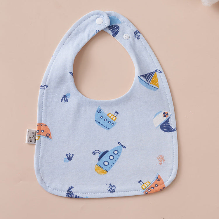 Babero impermeable en forma de U de algodón puro para bebés