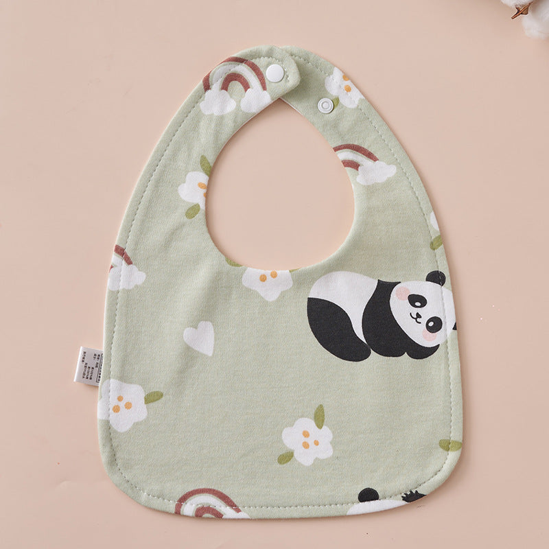 Babero impermeable en forma de U de algodón puro para bebés