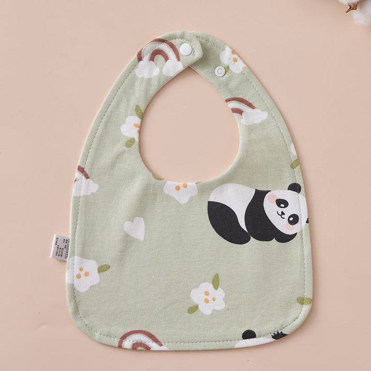 Babero impermeable en forma de U de algodón puro para bebés