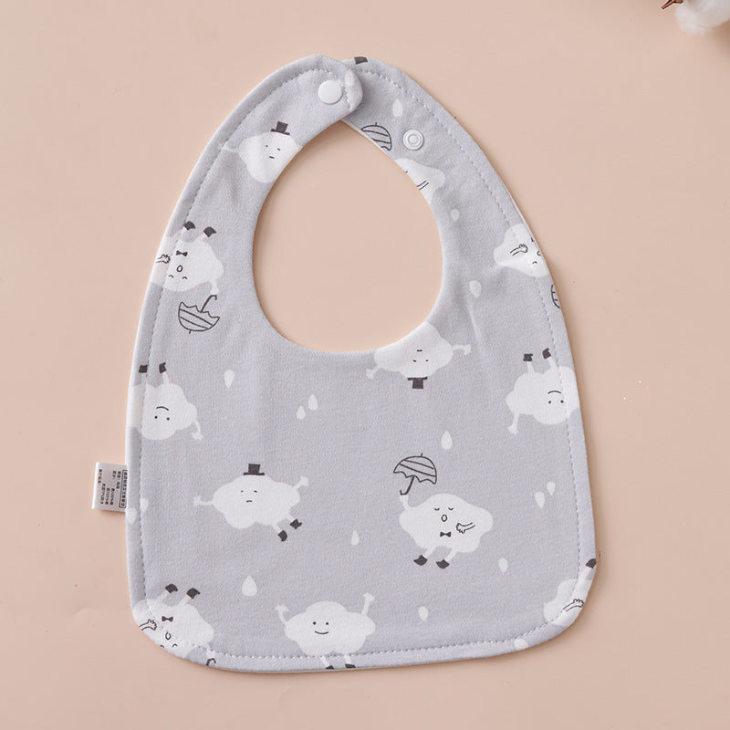 Babero impermeable en forma de U de algodón puro para bebés