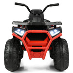Quad eléctrico infantil de 12 V con MP3 y luces LED (rojo)