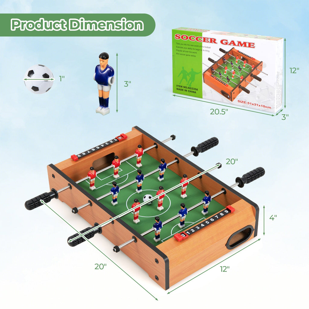 Mesa de futbolín de competición para interiores de 20 pulgadas