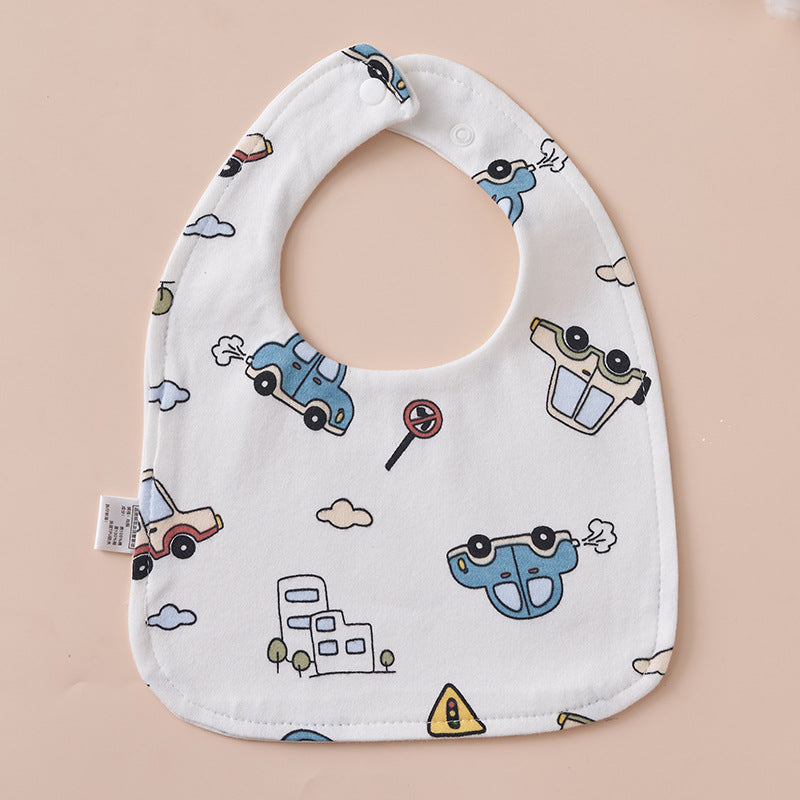 Babero impermeable en forma de U de algodón puro para bebés