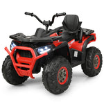 Quad eléctrico infantil de 12 V con MP3 y luces LED (rojo)