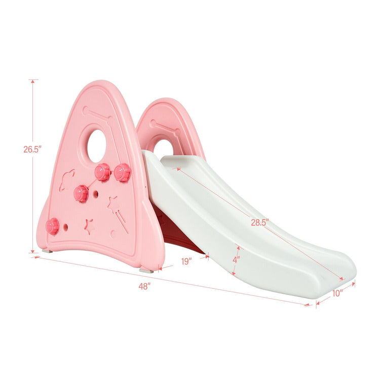 Tobogán infantil independiente para interiores, primer juego de escalada para niños y niñas - Rosa