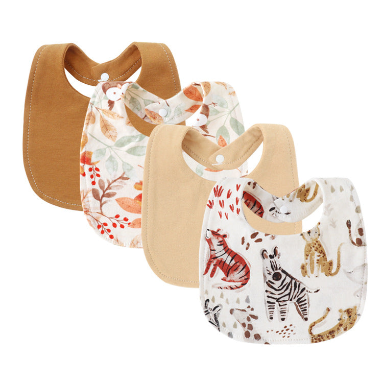 Baberos para bebés y niños pequeños hechos de algodón puro