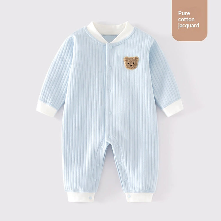 Ropa infantil Clase A Mono de algodón puro sin costuras Pijama de bebé Ropa interior de invierno Traje para gatear