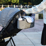 Organizador para cochecito de bebé, portavasos, bolsa para cochecito, bolsa para carrito de bebé, bolsa con ruedas, accesorios de viaje para cochecito de bebé de gran capacidad