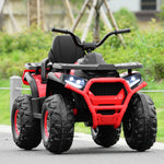 Quad eléctrico infantil de 12 V con MP3 y luces LED (rojo)