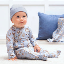 Mono de bambú con cremallera para bebé niño Wild Wrangler/Blue Western