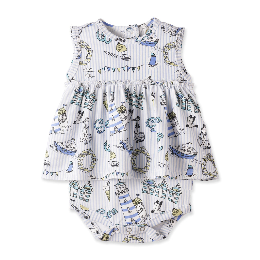 Body con falda estilo playero – Body de bambú para bebé niña