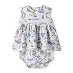 Body con falda estilo playero – Body de bambú para bebé niña