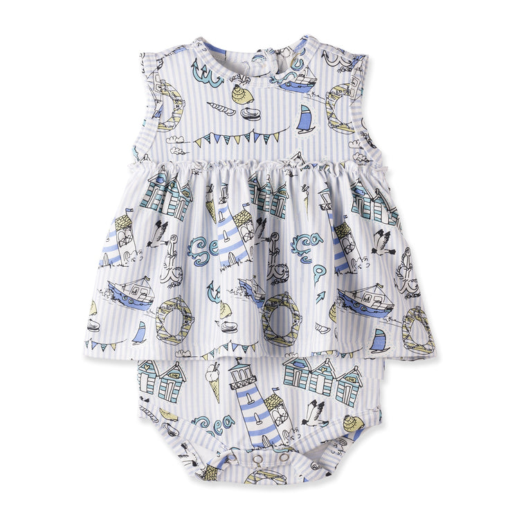 Body con falda estilo playero – Body de bambú para bebé niña