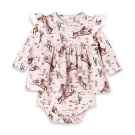 Body con falda de bambú estilo occidental para niña Prairie Princess