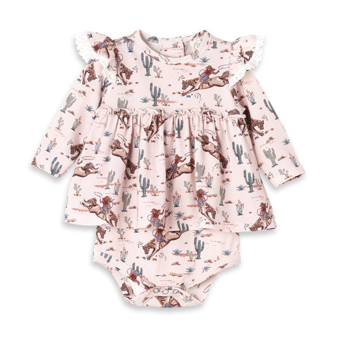 Body con falda de bambú estilo occidental para niña Prairie Princess