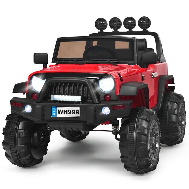 Camión eléctrico infantil de 12 V con control remoto y doble puerta magnética - Rojo
