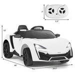 Vehículo eléctrico RC de 12 V y 2,4 G con luces - Blanco