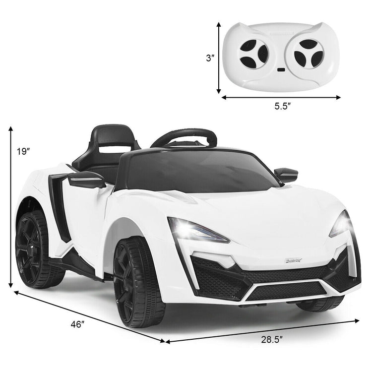 Vehículo eléctrico RC de 12 V y 2,4 G con luces - Blanco