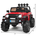 Camión eléctrico infantil de 12 V con control remoto y doble puerta magnética - Rojo