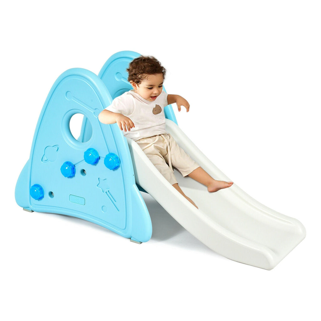 Tobogán infantil independiente para interiores, primer juego de escalada para niños y niñas - Azul