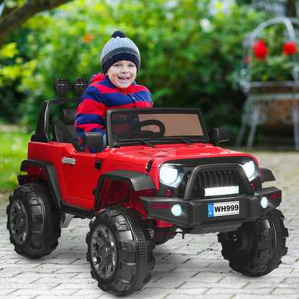 Camión eléctrico infantil de 12 V con control remoto y doble puerta magnética - Rojo