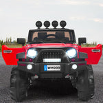 Camión eléctrico infantil de 12 V con control remoto y doble puerta magnética - Rojo