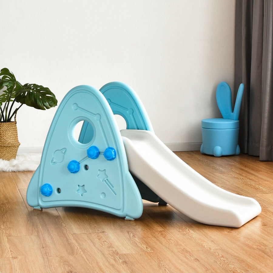 Tobogán infantil independiente para interiores, primer juego de escalada para niños y niñas - Azul