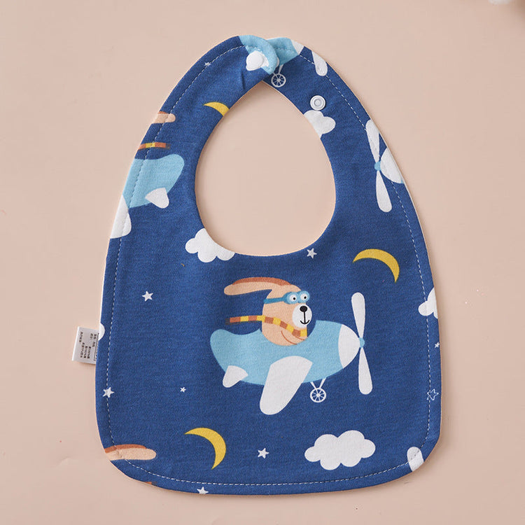 Babero impermeable en forma de U de algodón puro para bebés