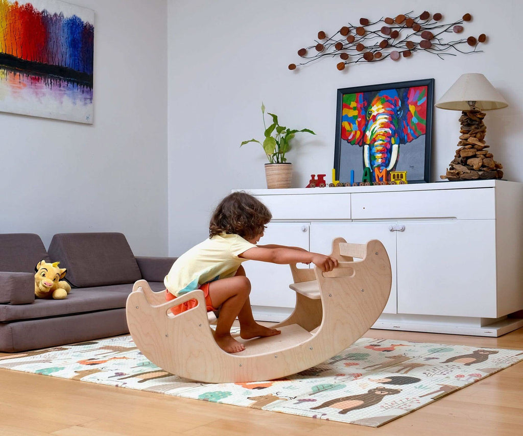 Juego de mesa y silla de madera Montessori 2 en 1